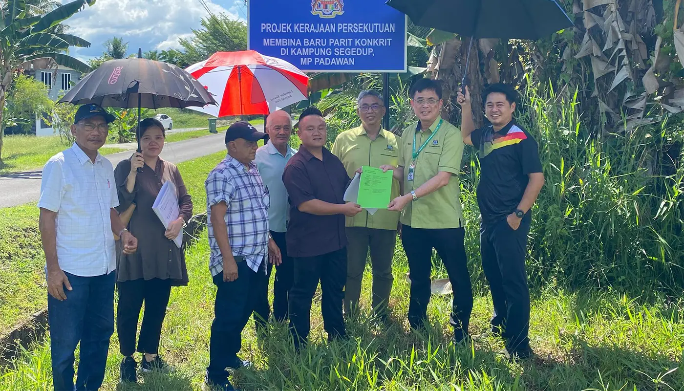 Sarawak, Sarawak News, Padawan, Padawan News, Kampung Rimba Segedup, Infrastructure Development, Drainage Project, Municipal Council