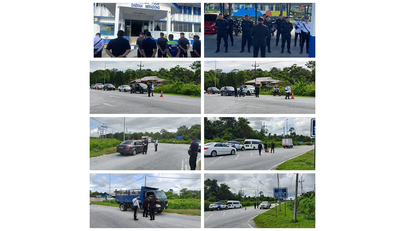 Meradong Police Conduct Crime Prevention Operation Across Hot Spots 1 Sarawak, Sarawak News, Meradong, Meradong News, crime prevention, police patrol, traffic offences, public safety