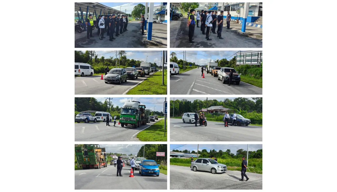 Meradong Police Conduct Integrated Crime Prevention Operation 1 Sarawak, Sarawak News, Meradong, Meradong News, Police, Crime Prevention, Community Safety, Road Blocks