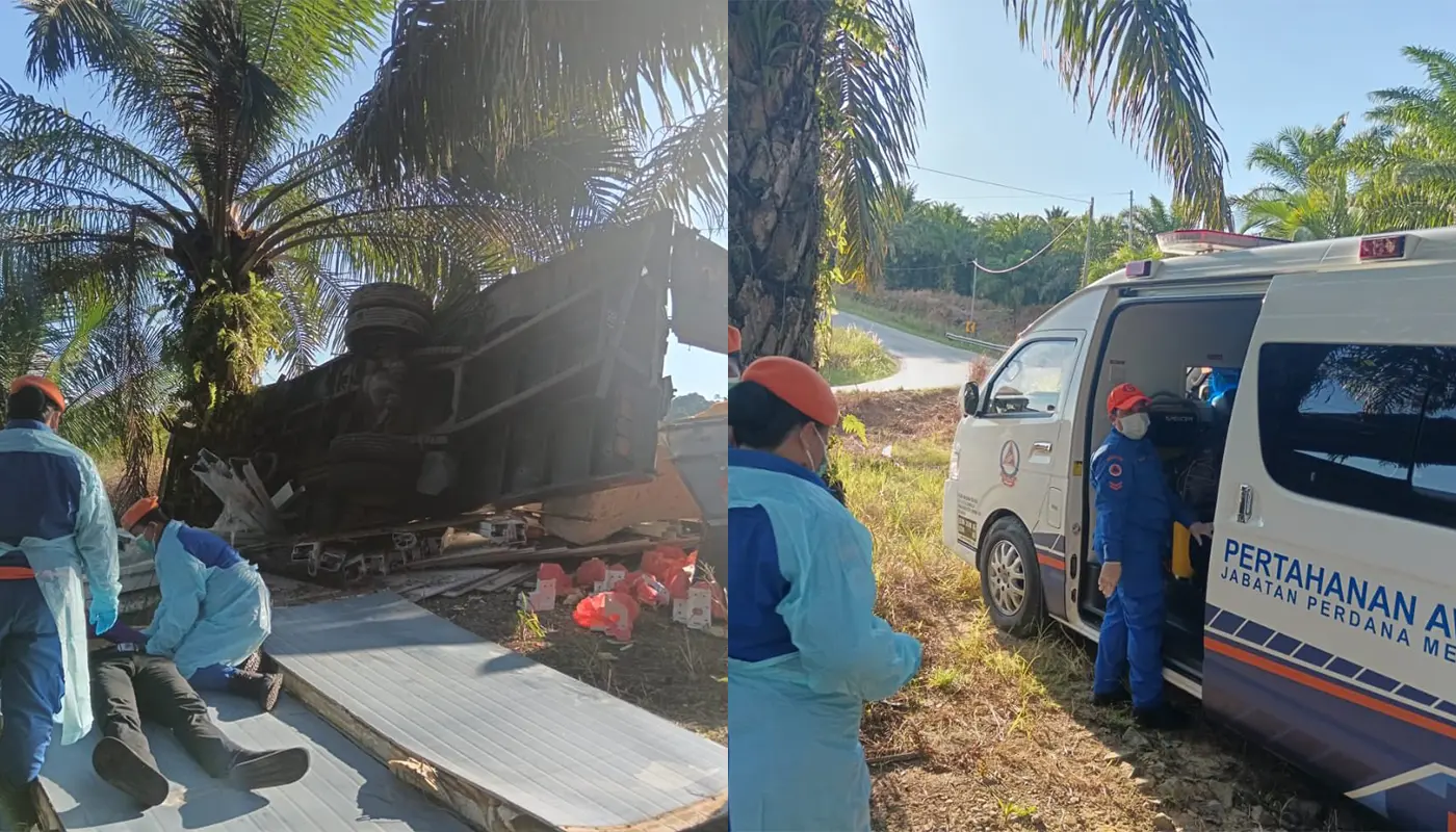 Two Injured in Accident on Miri-Marudi Road 1 Sarawak, Sarawak News, Miri, Miri News, Marudi, Marudi News, Road Accident, Emergency Response, Traffic Safety