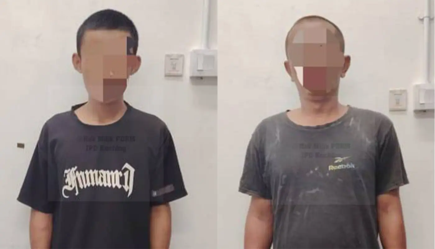 Two Men Arrested in Samariang for Weapons and Drug Offences 1 Sarawak, Sarawak News, Kuching, Kuching News, Samariang, crime prevention, police arrest, dangerous weapons, drug offences