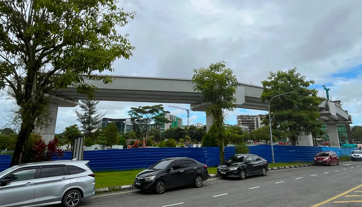 U-Beam Installation Advances KUTS Project at Kuching Airport 1 Sarawak, Sarawak News, Kuching, Kuching News, KUTS Project, Sarawak Metro, Airport Development, Infrastructure