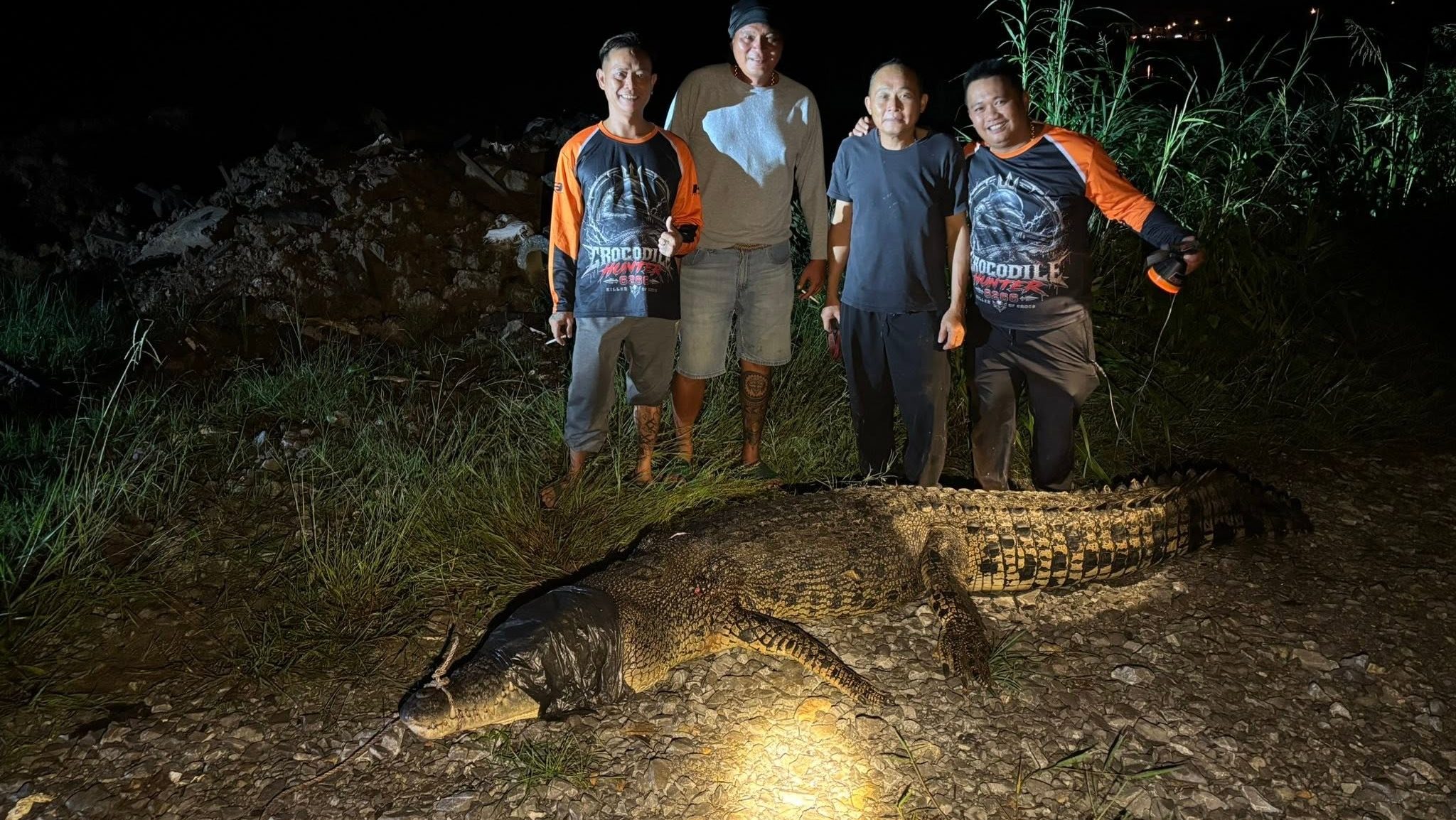 13-Foot Crocodile Safely Captured at Kuching Waterfront