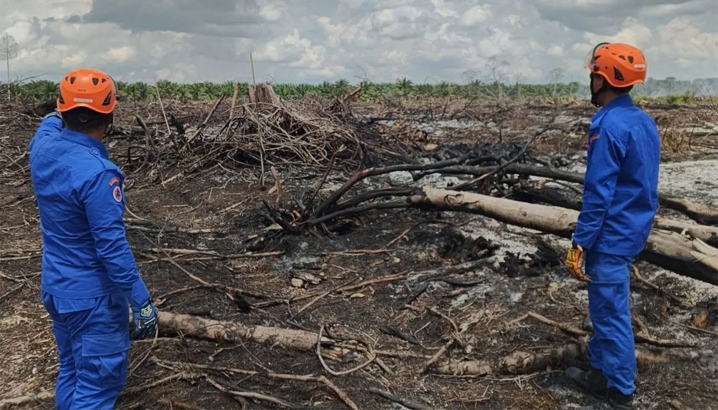 APM Saratok Monitors Oil Palm Fire Situation in Kupang 1 Sarawak, Sarawak News, Saratok, Saratok News, Kupang, Oil Palm Fire, Civil Defence, Emergency Response, Public Safety