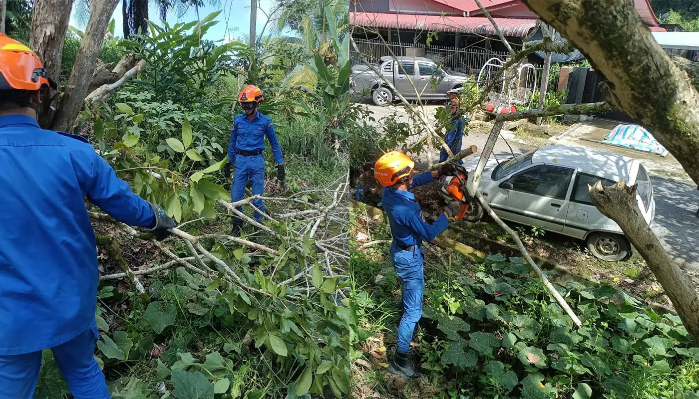 Sarawak, Sarawak News, Sri Aman, Sri Aman News, Civil Defence, Emergency Response, Public Safety, Tree Removal