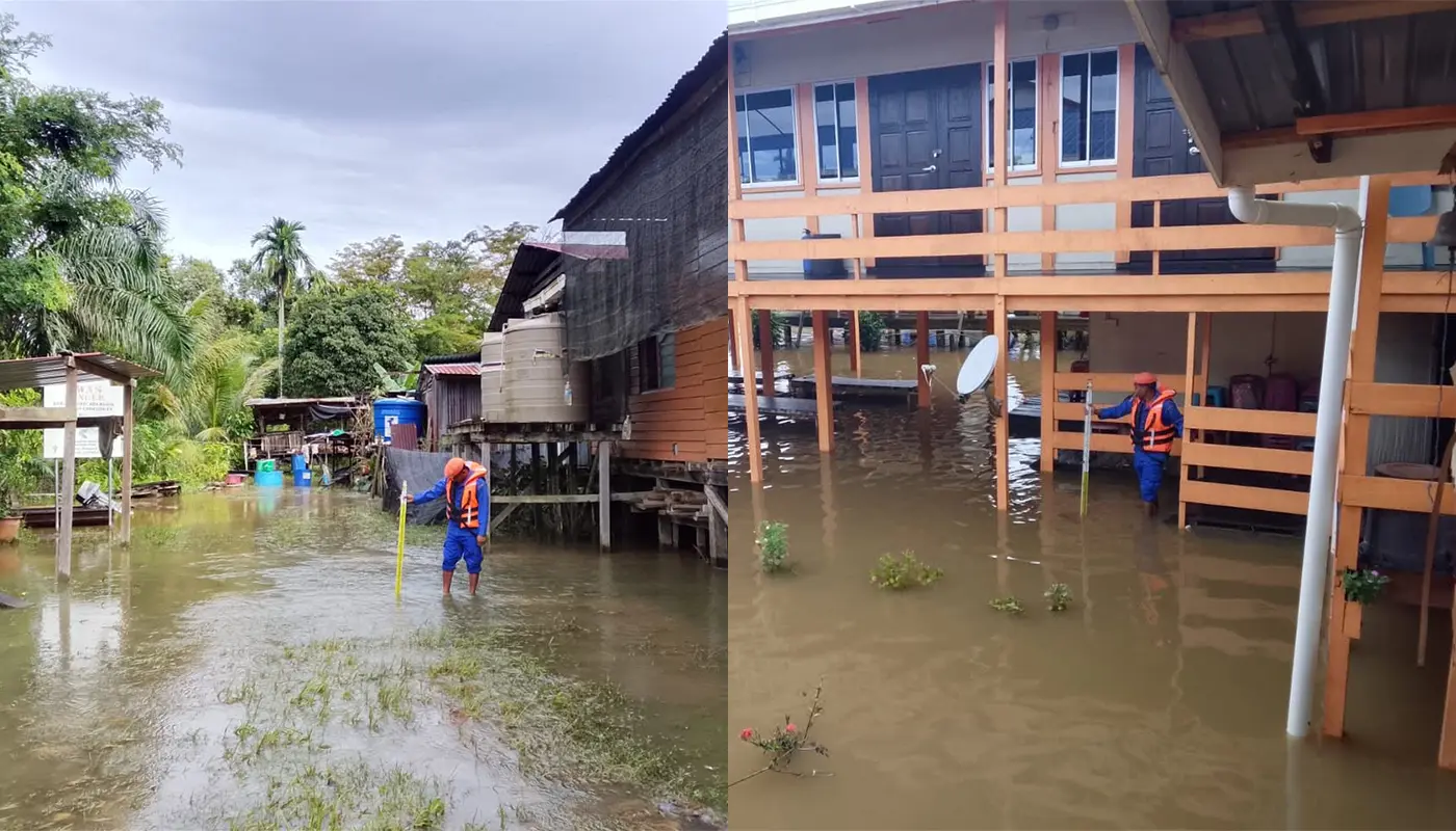 Beluru Flood Monitoring Shows Reducing Water Levels 1 Sarawak, Sarawak News, Beluru, Beluru News, Flood Monitoring, Disaster Preparedness, Civil Defence