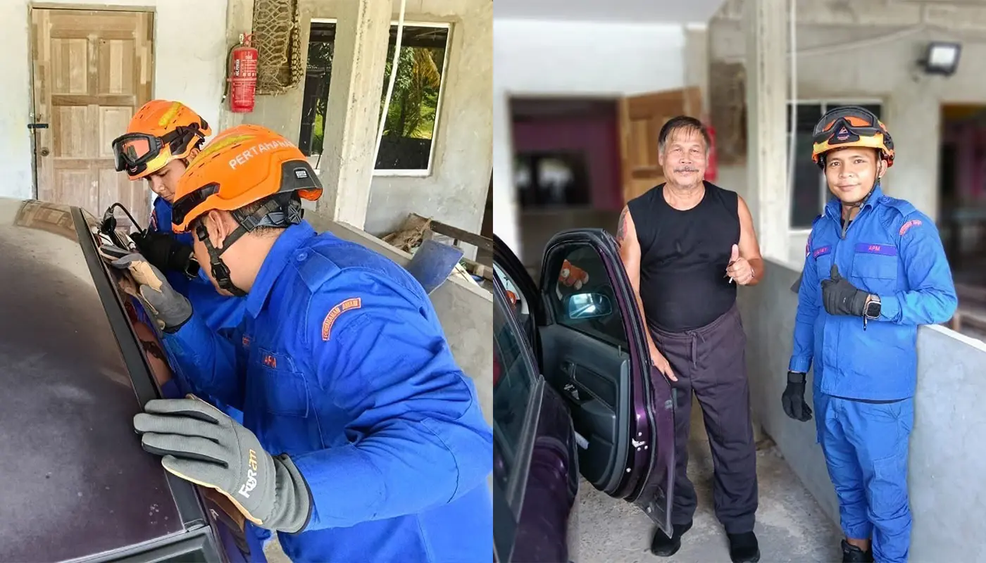 Civil Defence Assists in Locked Car Incident at Spaoh 1 Sarawak, Sarawak News, Spaoh, Spaoh News, Civil Defence, Emergency Response, Special Service, Public Safety