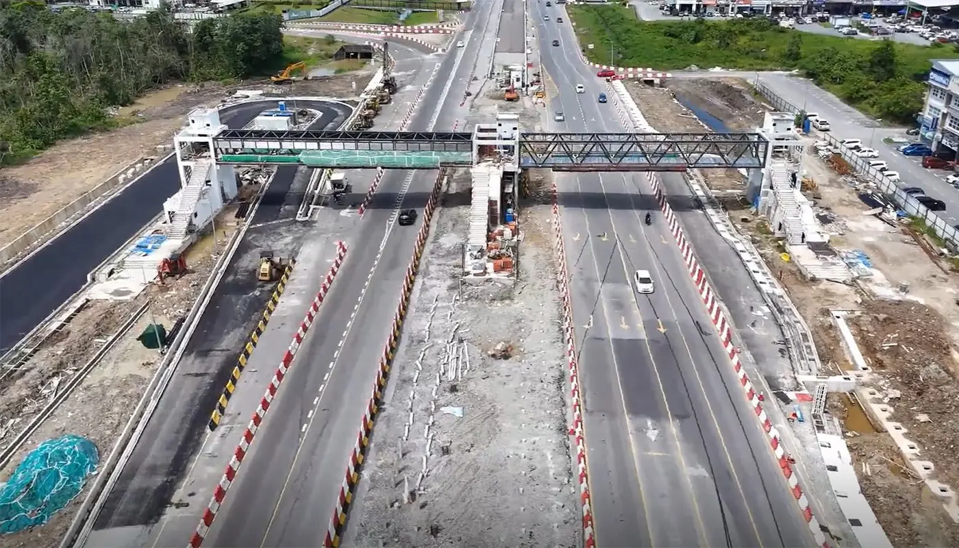 Concreting Works Progress at SM04 ART Station Near UNIMAS 1 Sarawak, Sarawak News, Kuching, Kuching News, Samarahan, Samarahan News, UNIMAS, ART Project, Public Transport, Hydrogen Bus