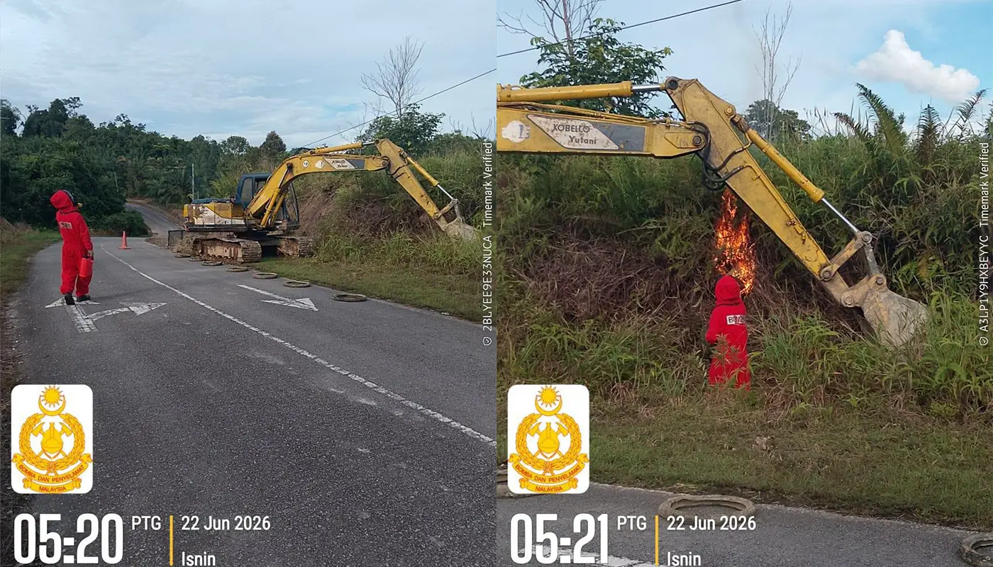 Firefighters Remove Hazardous Wasp Nest Near Engkilili School 1 Sarawak, Sarawak News, Sri Aman, Sri Aman News, Engkilili, Engkilili News, Fire and Rescue Department, Public Safety, School Safety