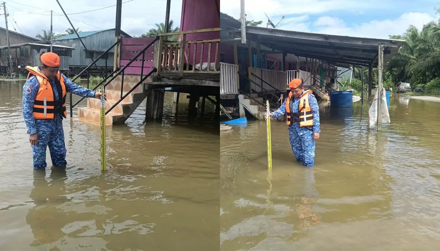 Flood Monitoring in Marudi Shows Water Levels Receding 1 Sarawak, Sarawak News, Marudi, Marudi News, Flood Monitoring, Civil Defence, Public Safety