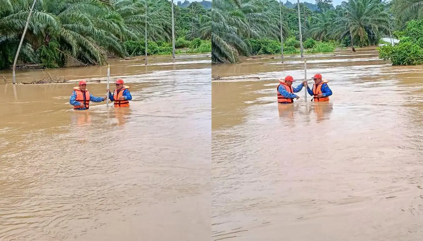 Flooding Cuts Off Key Route in Lubok Antu District 1 Sarawak, Sarawak News, Lubok Antu, Lubok Antu News, Engkilili, Flood, Civil Defence, Public Safety