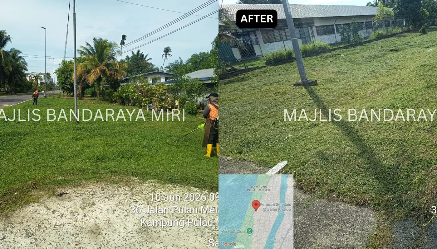 Sarawak, Sarawak News, Miri, Miri News, Grass Cutting, Public Works, Cleanliness, Miri City Council