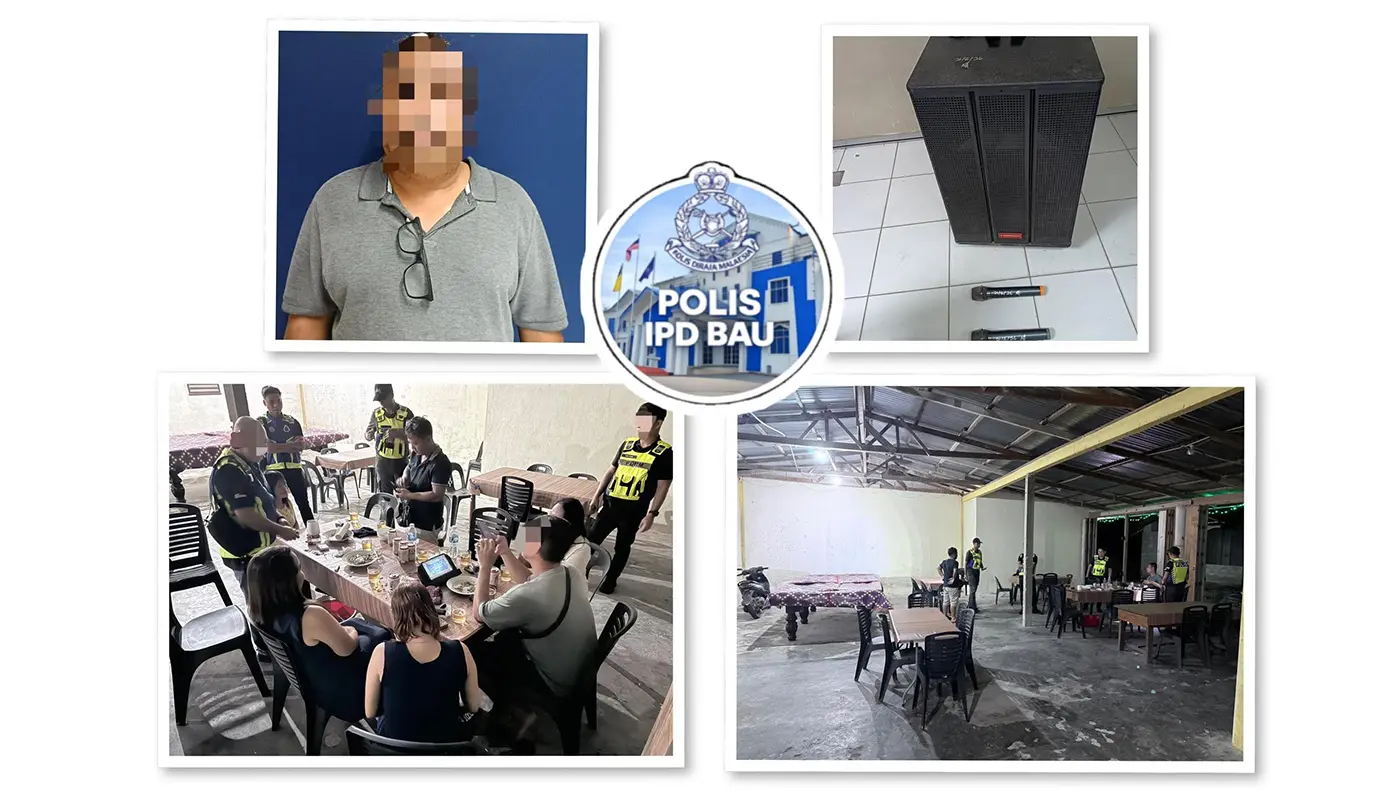 Police Arrest Man in Bau for Unlicensed Entertainment Centre 1 Sarawak, Sarawak News, Bau, Bau News, Police Operation, Entertainment Ordinance, Law Enforcement, Malaysia News