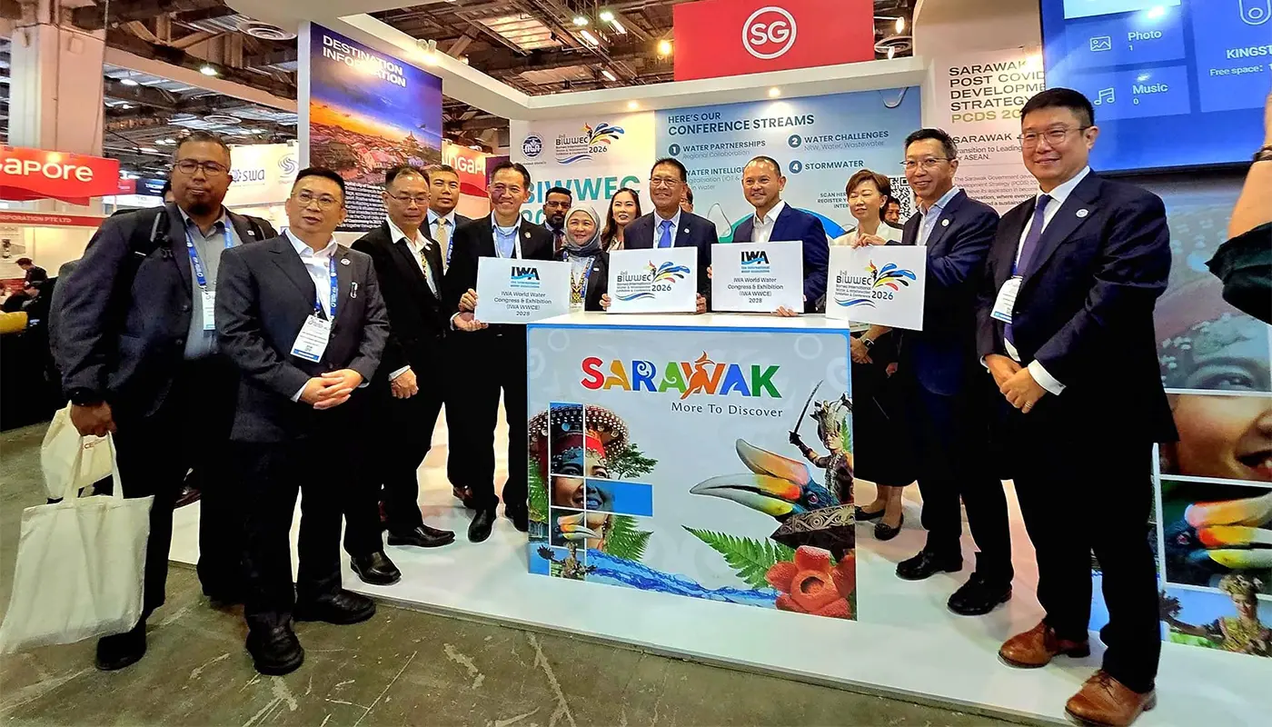 Sarawak Water Showcases Innovation at SIWW 2026 1 Sarawak, Sarawak News, Kuching, Kuching News, Singapore International Water Week, SIWW2026, Water Utility Digitalisation, Sarawak Pavilion, BIWWEC2026, IWA World Water Congress