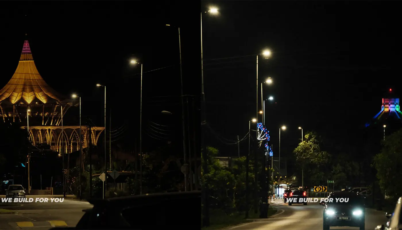 Smart Street Lighting Launched in Kampung Nombor Satok 1 Sarawak, Sarawak News, Kuching, Kuching News, Satok, Satok News, Smart City, Street Lighting, DBKU, Public Works