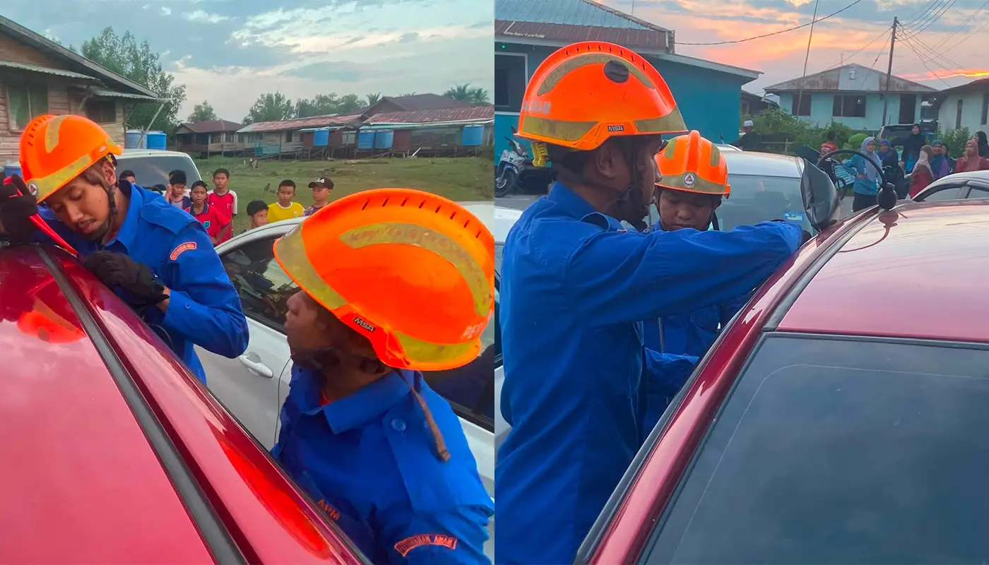 APM Debak Opens Locked Car Without Causing Damage 1 Sarawak, Sarawak News, Debak, Debak News, Civil Defense Force, Public Service, Vehicle Rescue, APM Debak, Community Assistance, Lockout