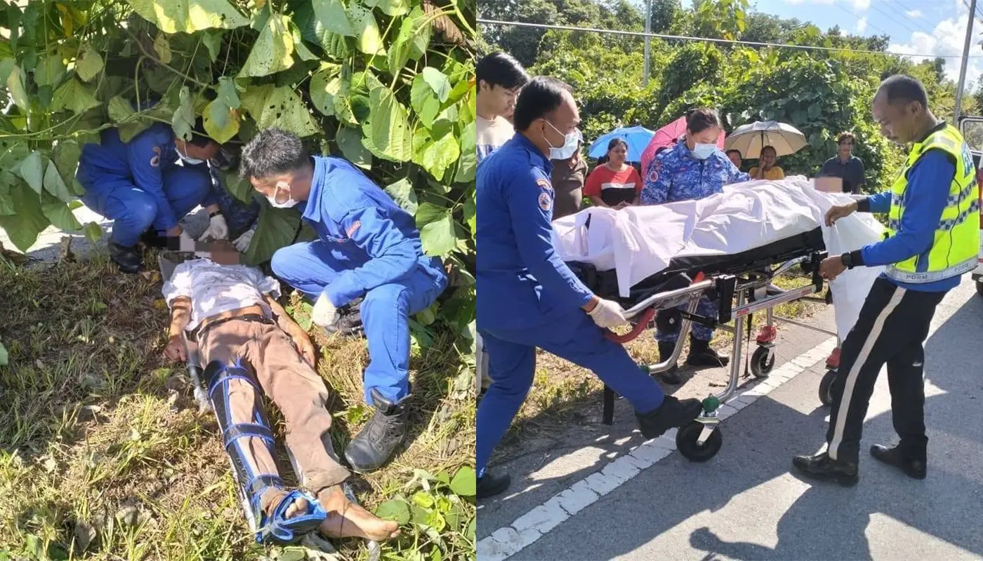 APM Kapit Rescues Injured Driver After Solo Road Accident 1 Sarawak, Sarawak News, Kapit, Kapit News, Civil Defence Force, APM Kapit, Road Accident, Emergency Medical Services, Traffic Safety
