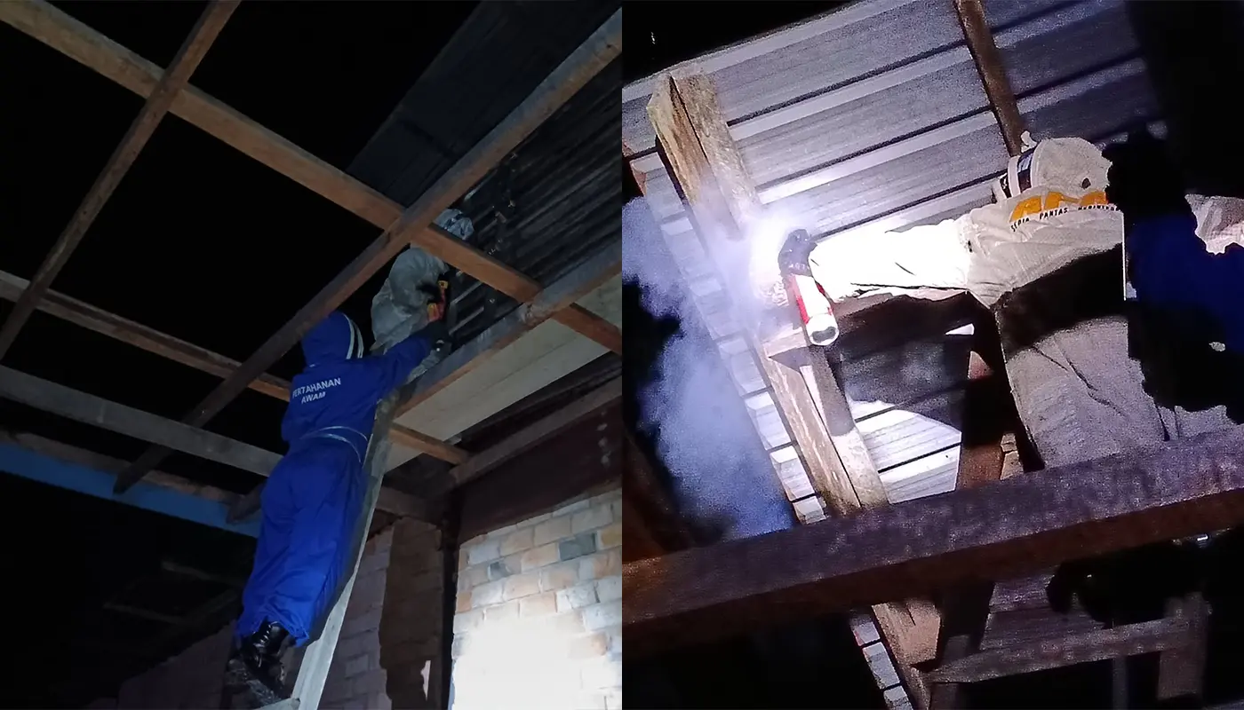 APM Kapit Safely Destroys Ground Hornet Nest 1 Sarawak, Sarawak News, Kapit, Kapit News, Sungai Sut, Jalan Entaroh, Emergency Response, Civil Defence Force, APM Sarawak, Insect Nest Removal, Public Safety
