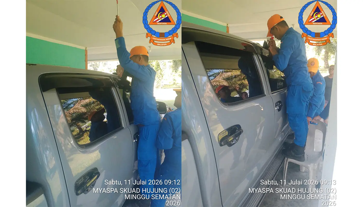 APM Lundu Sematan Assists in Car Key Retrieval During Emergency Call 1 Sarawak, Sarawak News, Sematan, Sematan News, Civil Defence, Emergency Response, Public Safety, Special Service