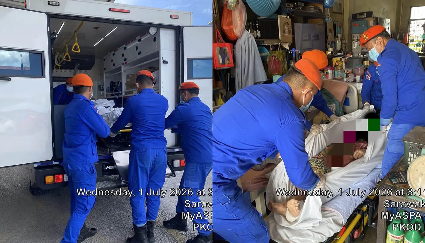APM's Emergency Response in Lundu After Presumed Stroke Case 1 Sarawak, Sarawak News, Lundu, Lundu News, Sematan, Sematan News, Emergency Response, Civil Defence Force, APM Sarawak, Ambulance Services