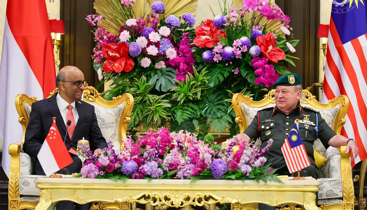 Agong: Singapore a Key Partner Beyond Neighbourhood Ties 1 Sarawak, Sarawak News, Kuala Lumpur, Kuala Lumpur News, Malaysia, Singapore, Sultan Ibrahim, Tharman Shanmugaratnam, Johor-Singapore SEZ, RTS Link