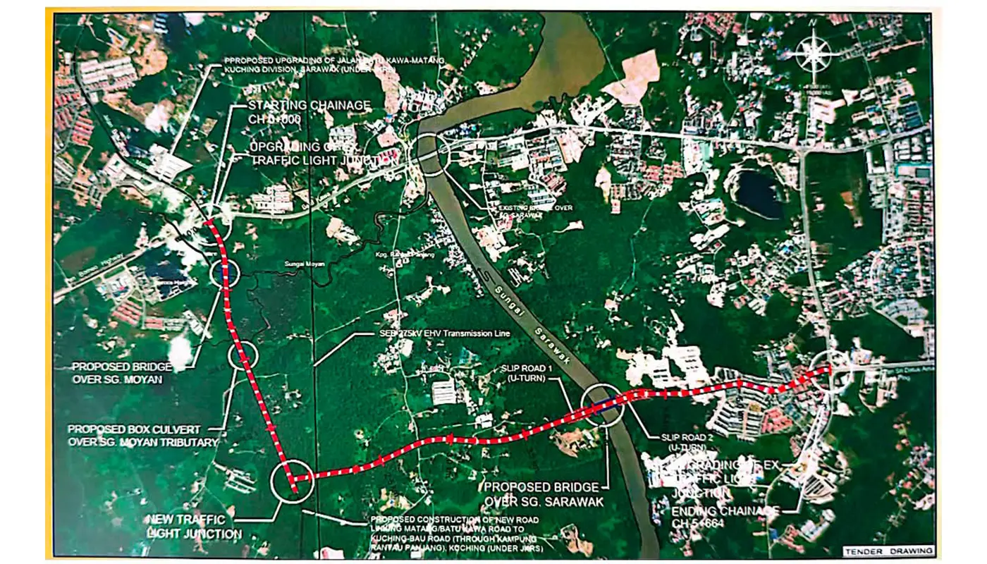 Batu Kawa Road Project Shows Steady Progress Ahead of Schedule 1 Sarawak, Sarawak News, Kuching, Kuching News, Batu Kawa, Infrastructure, Road Construction, Sarawak Development, Public Works