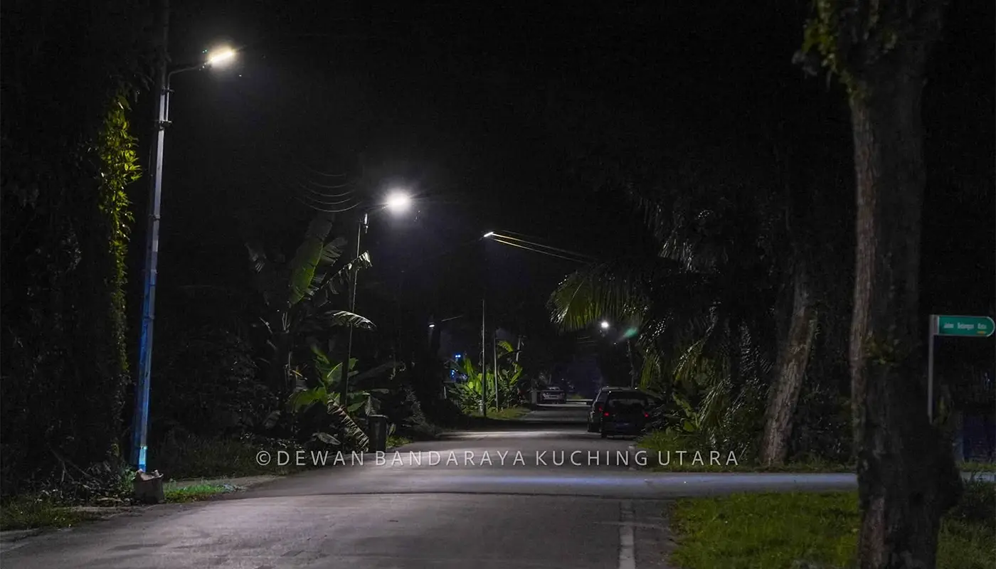 DBKU Completes Smart Street Lighting in Kampung Rampangi 1 Sarawak, Sarawak News, Kuching, Kuching News, Smart City, DBKU, Kampung Rampangi, Street Lighting