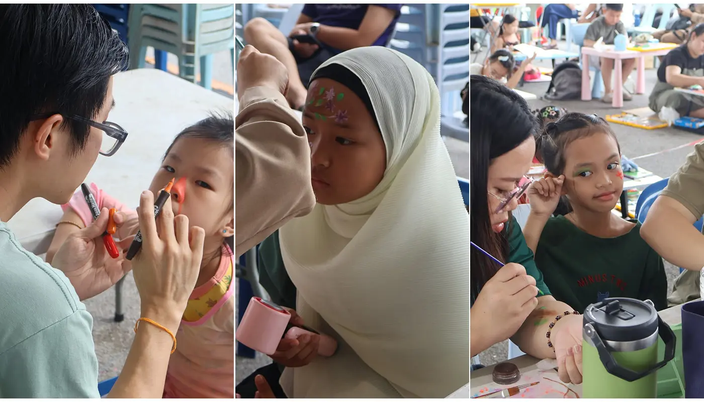 Families Showcase Creativity at BIKF 2026 Face Painting Event 1 Sarawak, Sarawak News, Bintulu, Bintulu News, Borneo International Kite Festival, Family Activities, Arts and Culture, Community Events, BDA Library