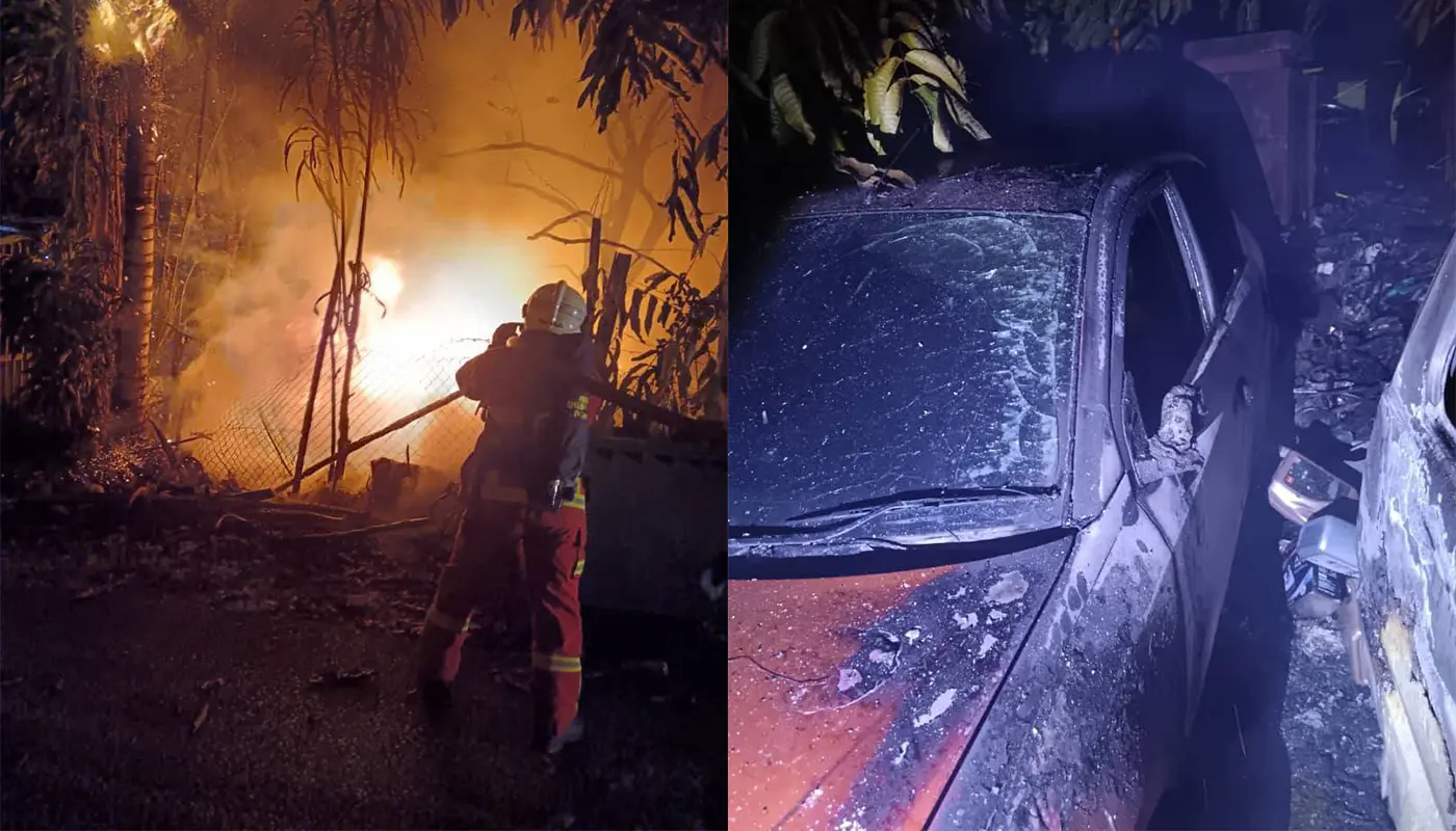 Sarawak, Sarawak News, Lundu, Lundu News, Fire and Rescue, Car Fire, Public Safety