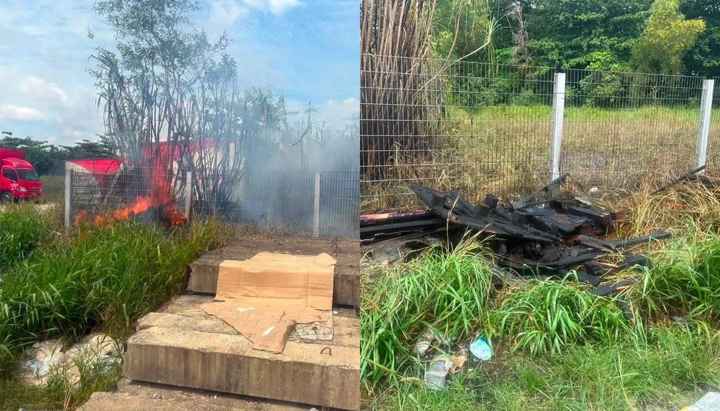 Sarawak, Sarawak News, Kuching, Kuching News, rubbish fire, Bintawa, Tabuan Jaya, Bomba