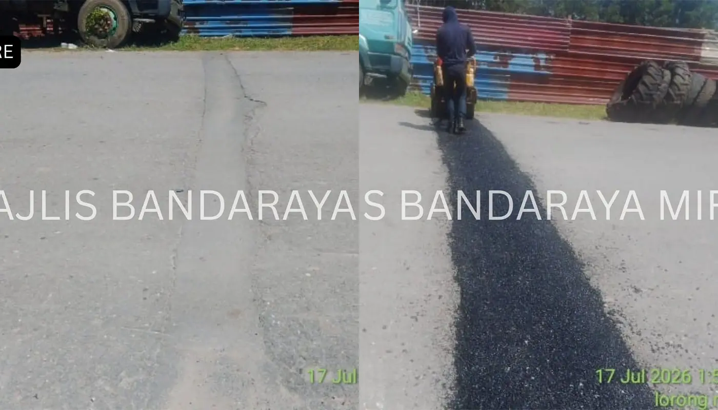 Sarawak, Sarawak News, Miri, Miri News, MBM, Road Maintenance, Lorong Niaga, Public Infrastructure, Road Safety, Urban Development