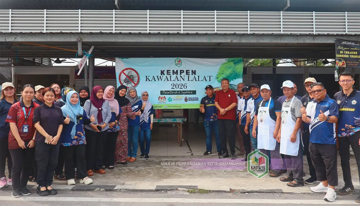 Sarawak, Sarawak News, Kota Samarahan, Kota Samarahan News, MPKS, Public Health, Environmental Cleanliness, Gotong-Royong, Hawker Stalls