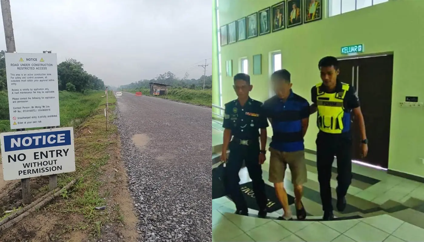 Man Jailed For Trespassing at Matu Road Project Site 1 Sarawak, Sarawak News, Matu, Matu News, Daro, Crime, Trespassing, Police Report, Court Sentence, Public Safety