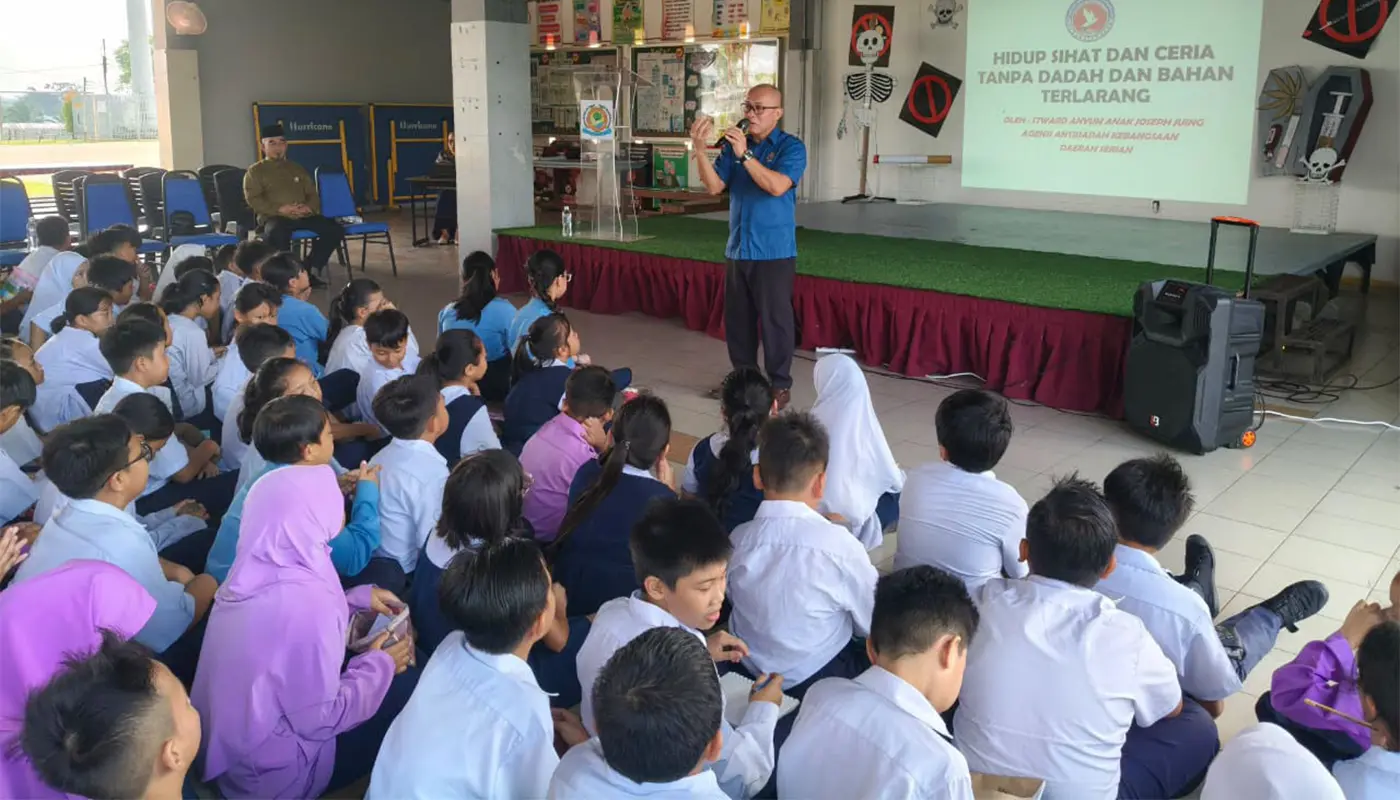 Serian AADK Launches PPDa at SK Siburan Batu 1 Sarawak, Sarawak News, Serian, Serian News, Siburan, AADK Serian, SK Siburan Batu, Drug Prevention, PPDa 2026, Student Welfare