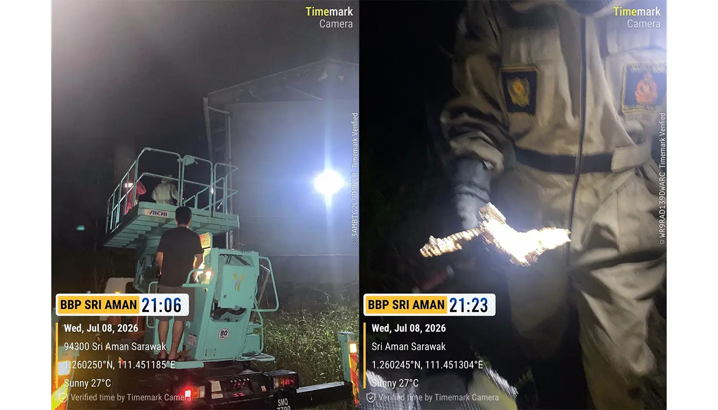 Sri Aman Firefighters Remove Insect Nest at Rumah Burung 1 Sarawak, Sarawak News, Kuching, Kuching News, Fire and Rescue, Public Safety, Rumah Burung