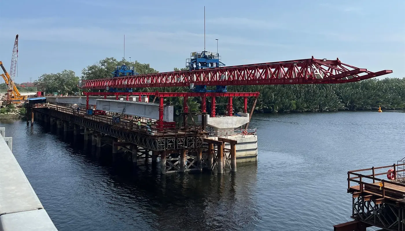 Sungai Kuap ART Bridge Progress Strengthens KUTS Blue Line 1 Sarawak, Sarawak News, Kuching, Kuching News, Kota Samarahan, Kota Samarahan News, KUTS, ART, Public Transport, Infrastructure, Sarawak Metro