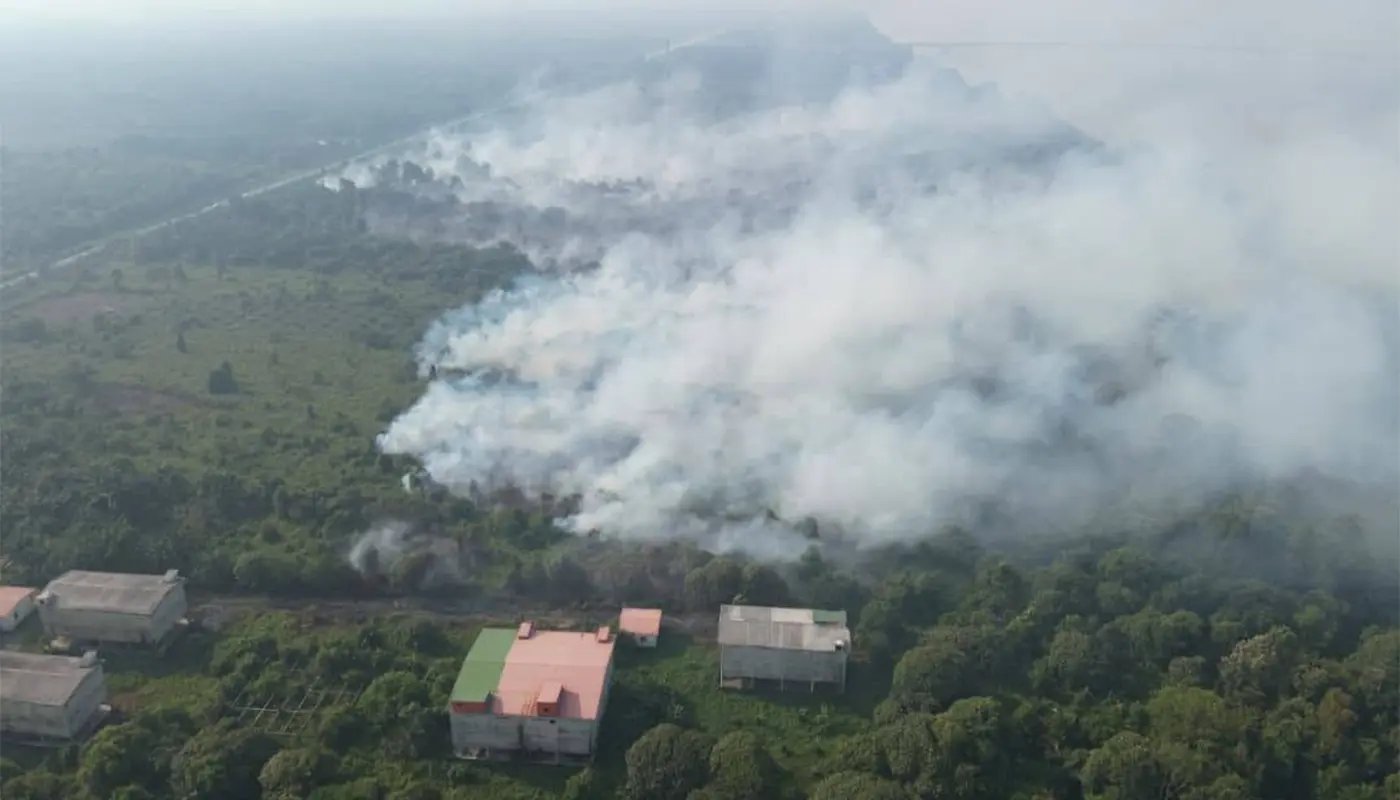 Sarawak, Sarawak News, Daro, Daro News, Forest Fire, Fire and Rescue, JBPM Sarawak