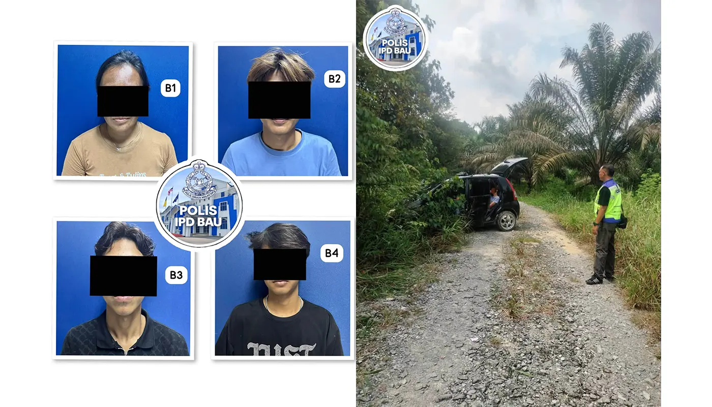 Four Foreign Nationals Detained In Bau Border Patrol Operation 1 Sarawak, Sarawak News, Bau, Bau News, Immigration Enforcement, Border Security, PDRM, PGA, Illegal Entry