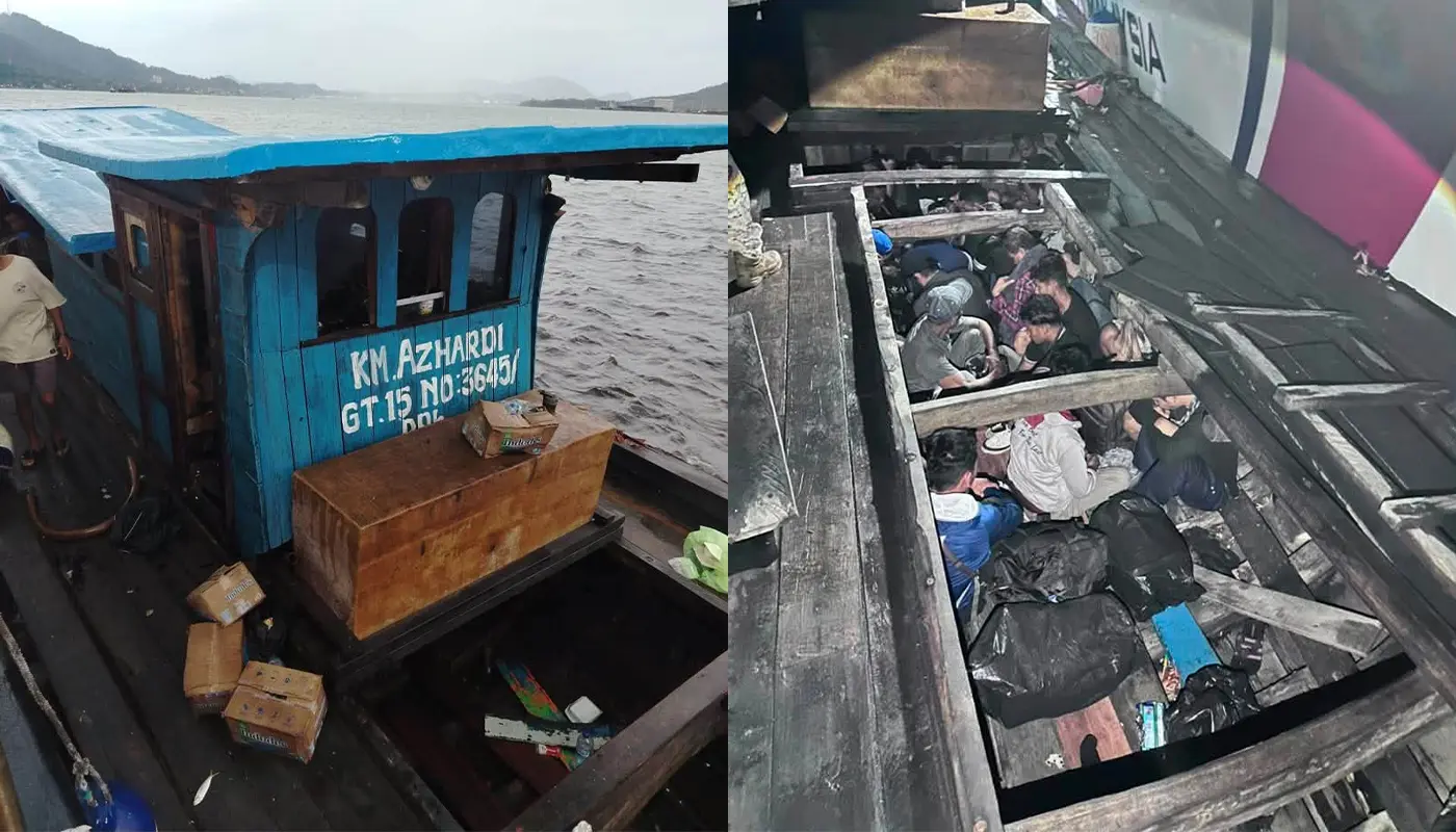 Maritime Malaysia Detains Vessel With 41 Illegal Immigrants 1 Perak, Lumut, Maritime Enforcement, Illegal Immigration, Human Smuggling, Law Enforcement