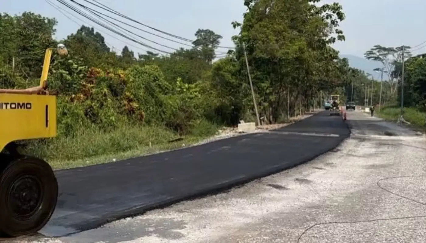 Road Paving Works Began on Malihah-Kolong Route 1 Sarawak, Sarawak News, Kuching, Kuching News, Petra Jaya, Padawan Municipal Council, Road Works, Infrastructure Development